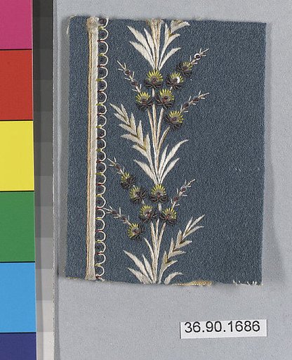 Embroidery sample for a man’s suit
