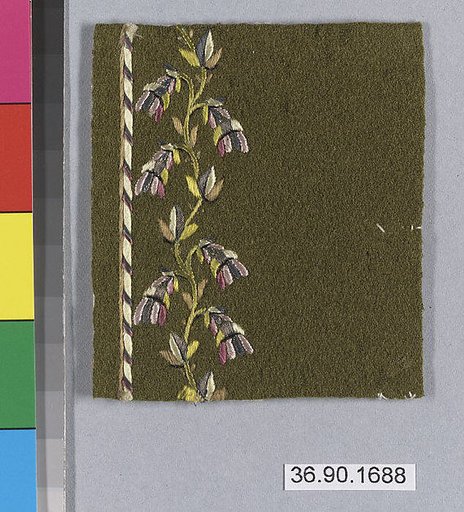 Embroidery sample for a man’s suit