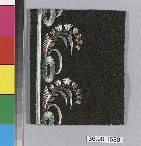 Embroidery sample for a man’s suit