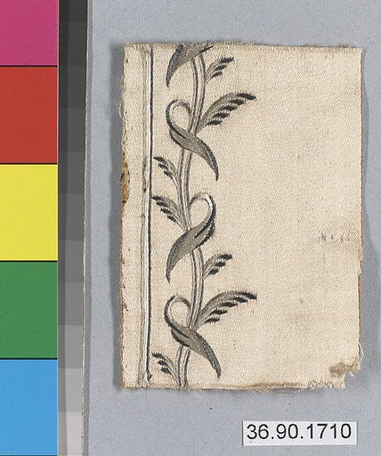Embroidery sample for a man’s suit or waistcoat