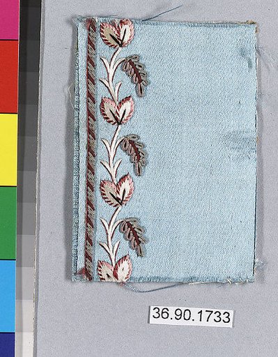 Embroidery sample for a man’s suit or waistcoat
