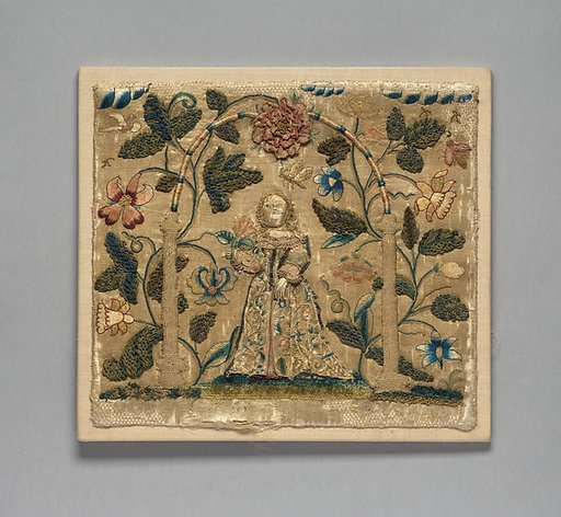Picture with stumpwork embroidery