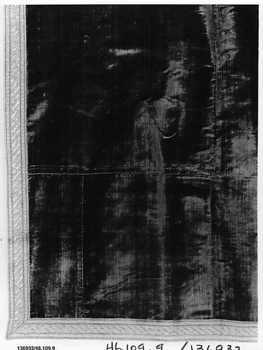 Panel of green velvet