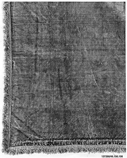 Panel of double-sided cut velvet and plush silk