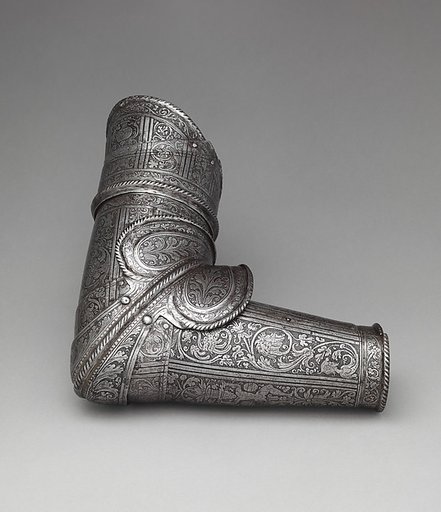 Right Vambrace (Arm Defense) from an armor probably made for Count Antonio IV Colalto (1548–1620)