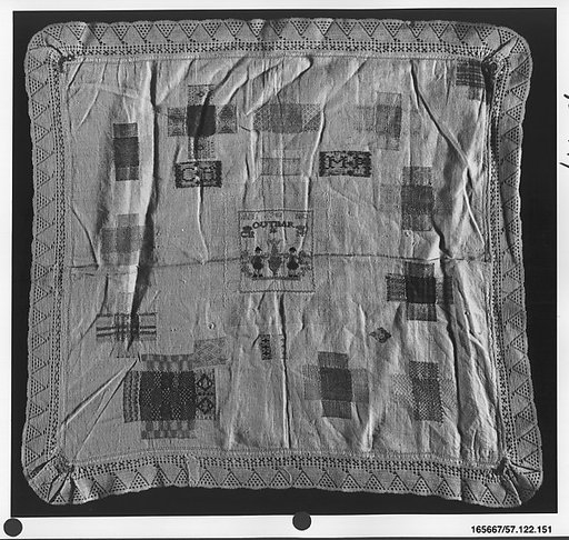 Embroidered darning sampler