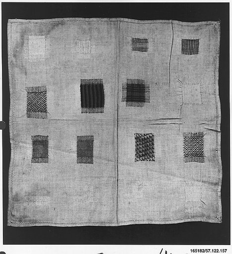 Embroidered darning sampler