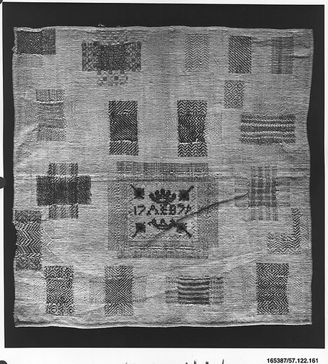 Embroidered darning sampler