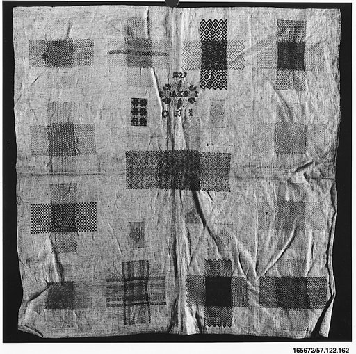 Embroidered darning sampler