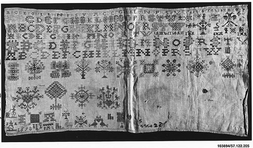 Embroidered sampler