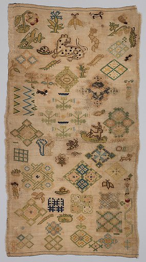 Embroidered spot sampler