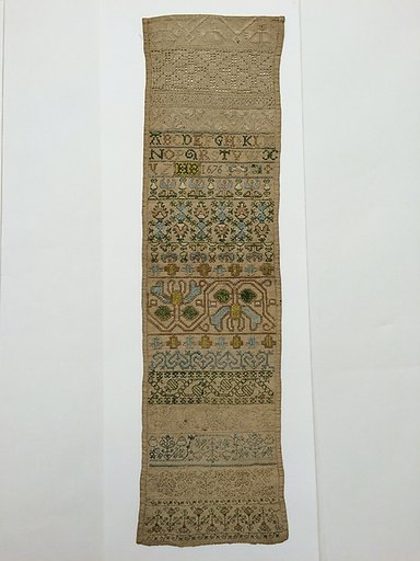 Embroidered band sampler