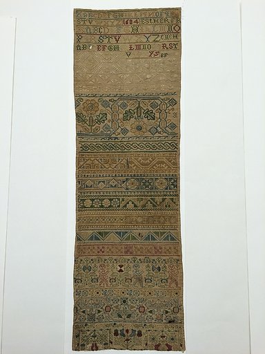 Embroidered band sampler