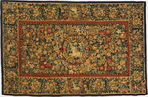 Table carpet with unicorns