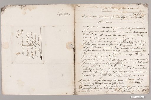 Letter with textile samples