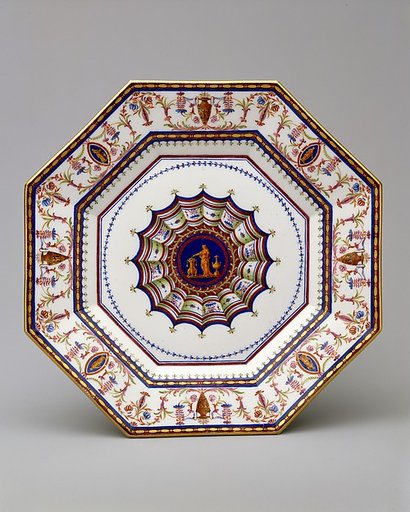 Plate (assiette octogone or assiette platte) from the "Service Arabesque"