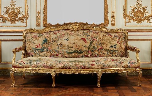 Four upholstery panels for a settee