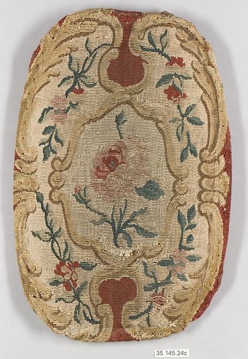 Four upholstery panels for an armchair