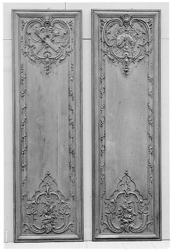 Panel with attributes of music (one of a pair)