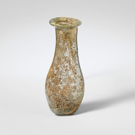 Glass lentoid bottle