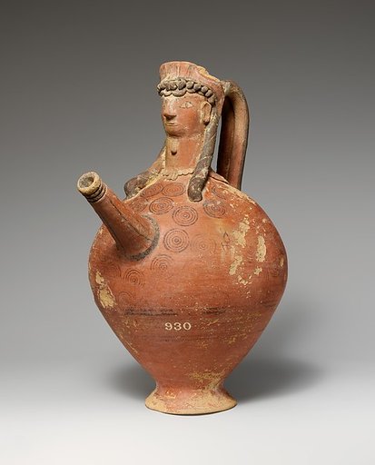 Terracotta trick vase