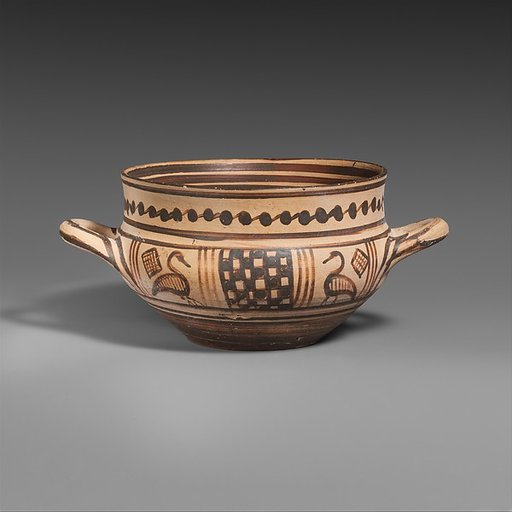 Terracotta skyphos (deep drinking cup)