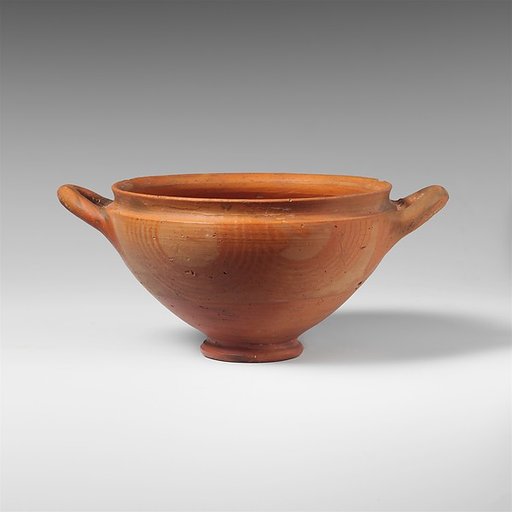Terracotta skyphos (deep drinking cup)