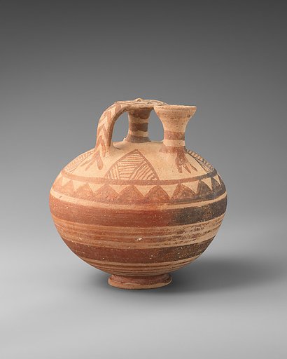 Terracotta stirrup jar