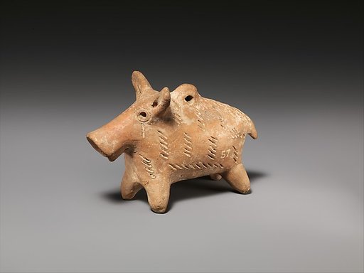 Terracotta boar figurine