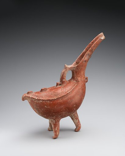 Terracotta askos (vessel) in the form of a bird