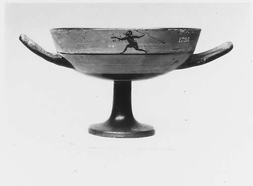 Terracotta kylix: lip-cup (drinking cup)