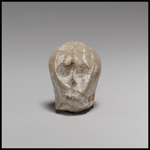 Terracotta head of a veiled woman