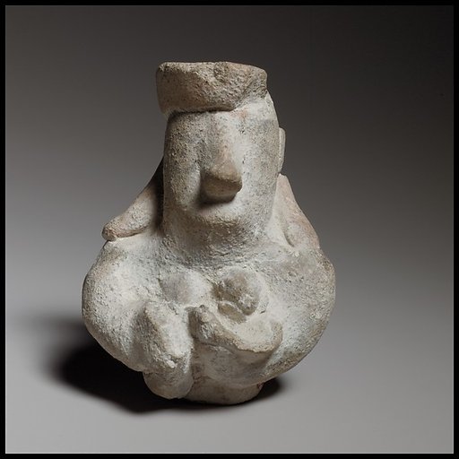 Head and upper body of a female figurine