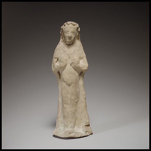 Terracotta statuette of a woman