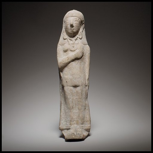 Terracotta statuette of a woman