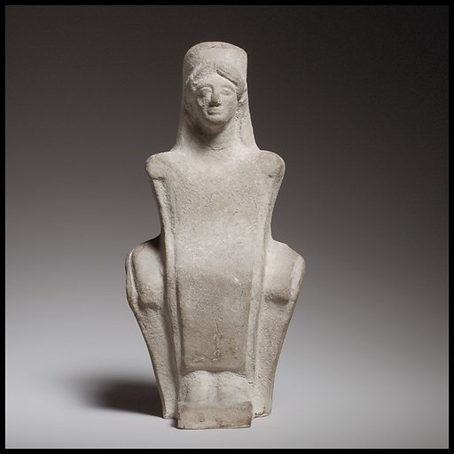 Seated female figurine