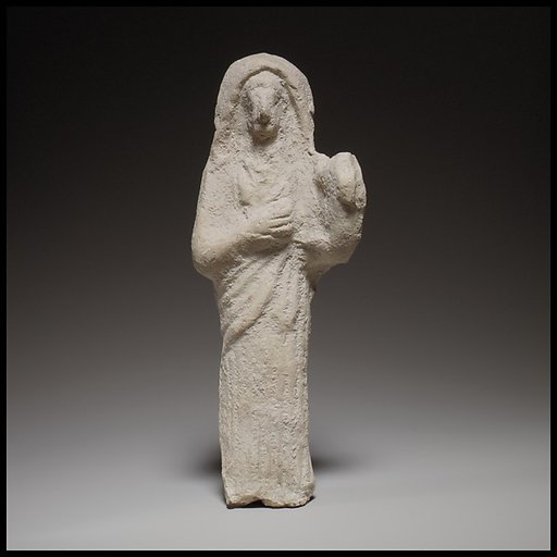 Standing female lyre player