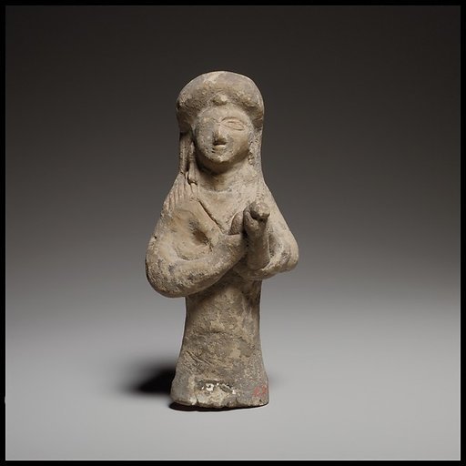 Standing female lyre player