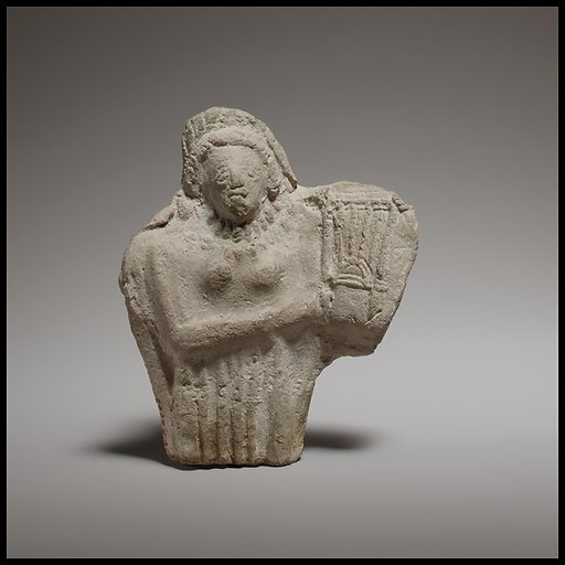 Standing female kithara player