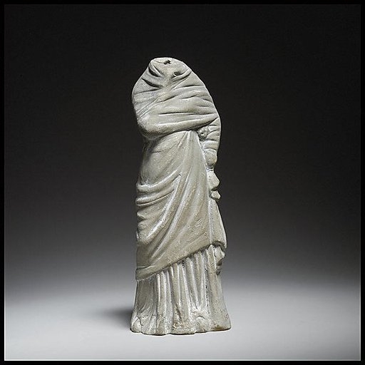 Terracotta statuette of a woman