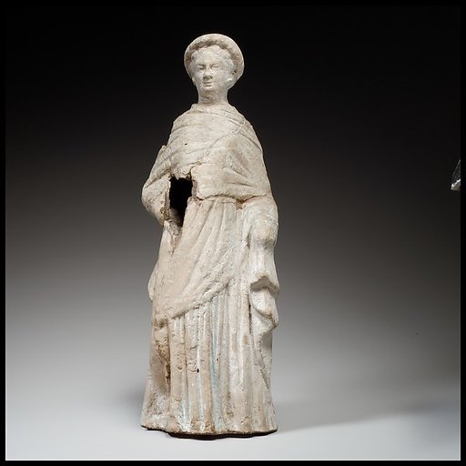 Terracotta statuette of a woman