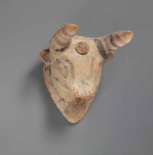 Terracotta bull's mask