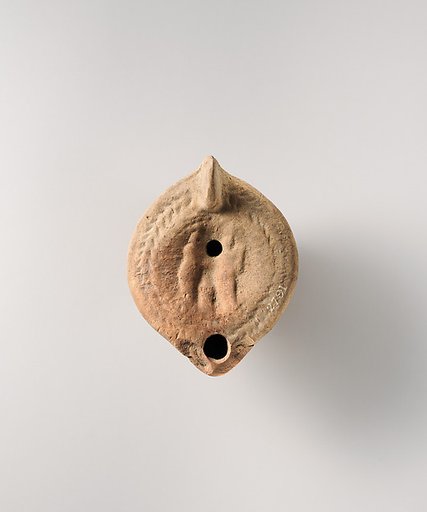 Terracotta oil lamp