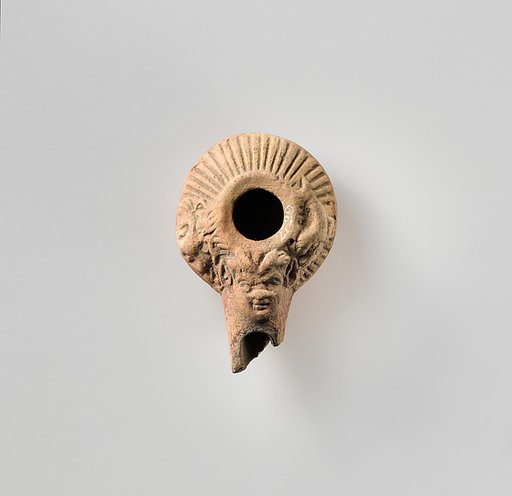 Terracotta oil lamp