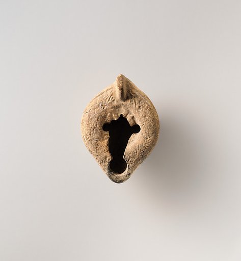 Terracotta oil lamp