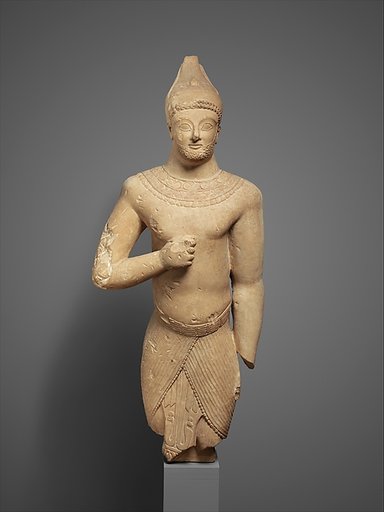 Limestone male figure in Egyptian dress