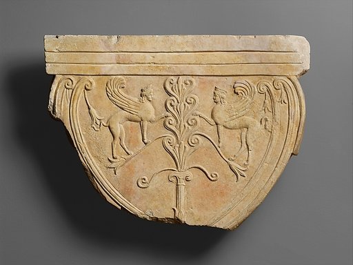 Fragmentary limestone Cypriot capital