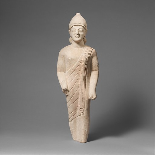 Limestone statuette of a male votary (worshipper)