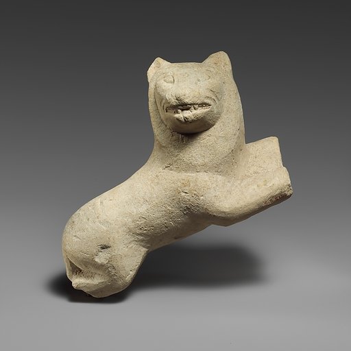 Limestone lion probably from a statue of Herakles