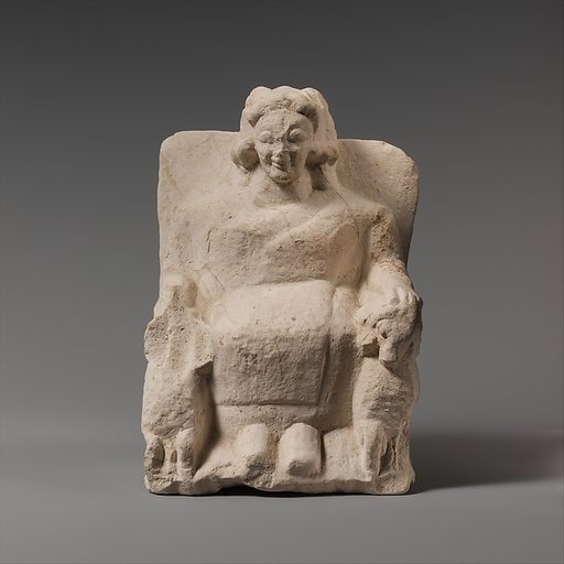 Limestone statuette of Zeus Ammon